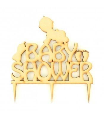 Laser Cut  Baby Shower Cake Topper